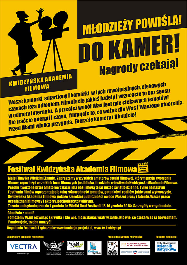 Plakat Festiwal Kwidzyńska Akademia Filmowa