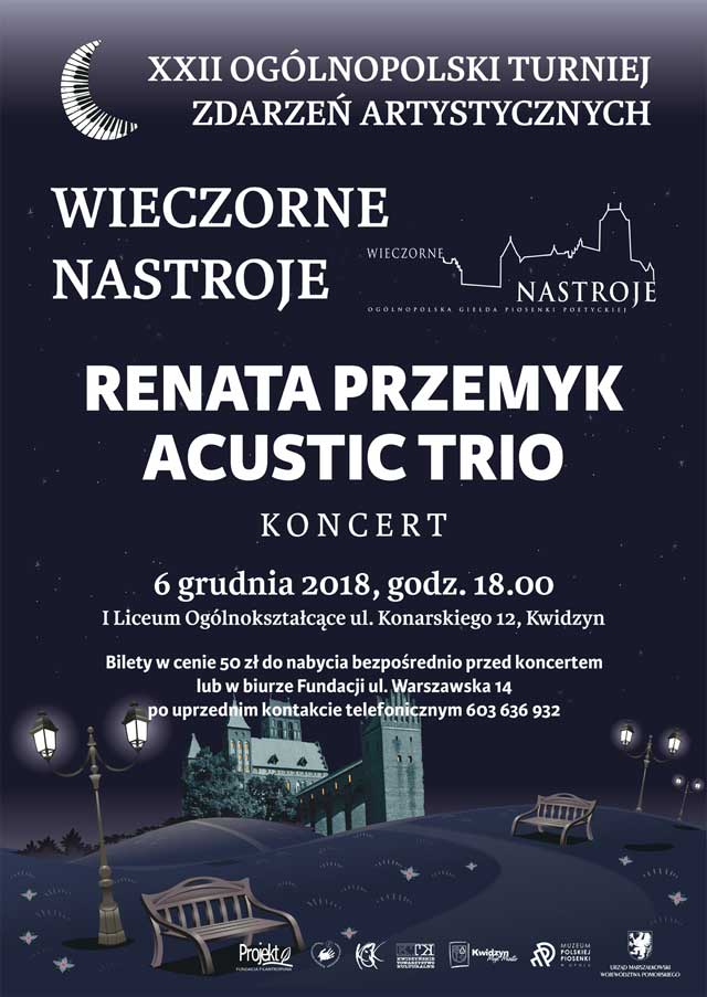 plakat Wieczorne Nastroje - Renata Przemyk - Grudzień 2018