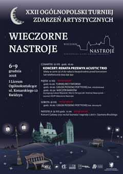 XXII Ogólnopolska Giełda Piosenki Poetyckiej Wieczorne Nastroje - Grudzień 2018